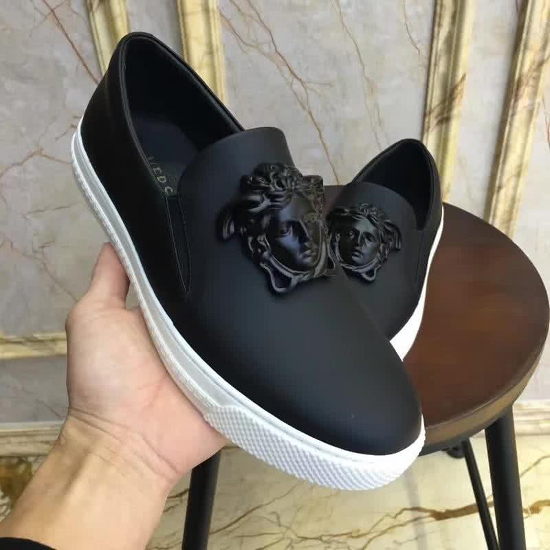 Versace Top Quality Loafers Cowhide Matte Black Men 5