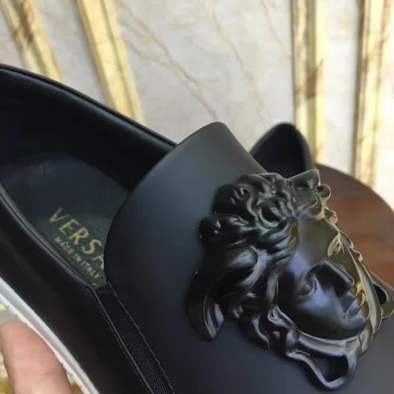 Versace Top Quality Loafers Cowhide Matte Black Men 9