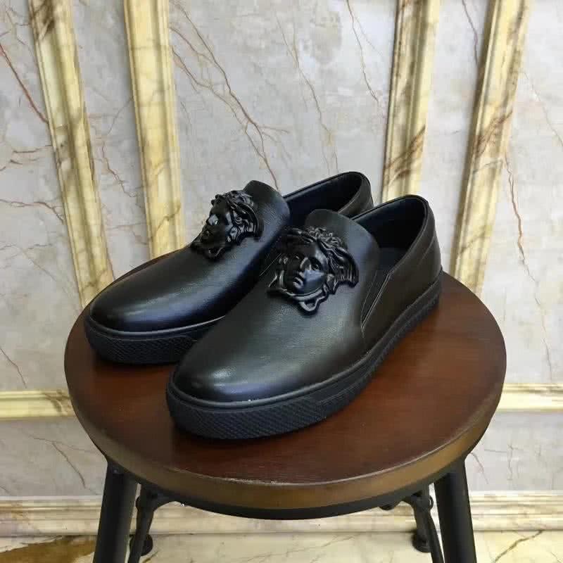 Versace Classic Style Loafers Cowhide And TPU Black Men 4
