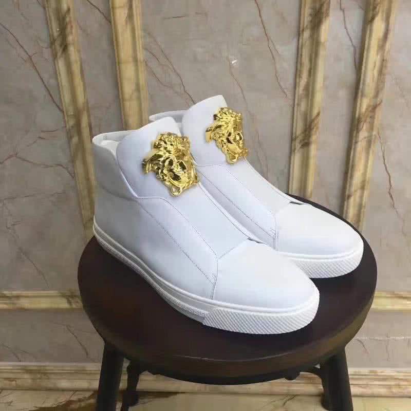 Versace High-top Casual Shoes Cowhide White Men 6