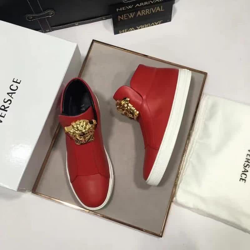 Versace High-top Casual Shoes Cowhide Red Men 6