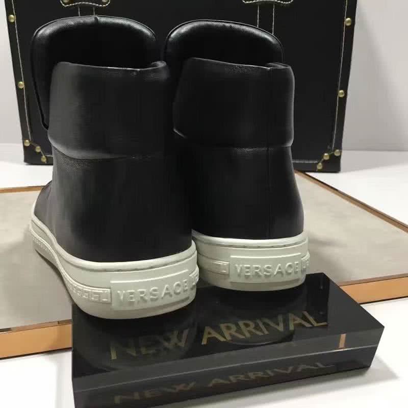 Versace High-top Casual Shoes Cowhide Black Men 6