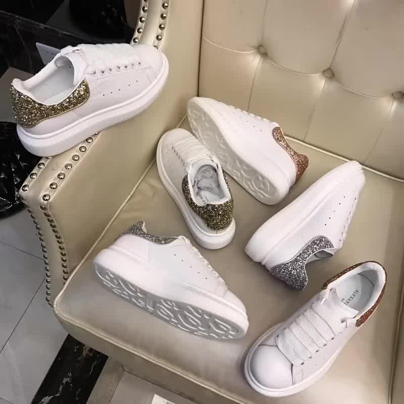 Alexander McQueen Sneakers Glitter Shoe Tail White Men 3