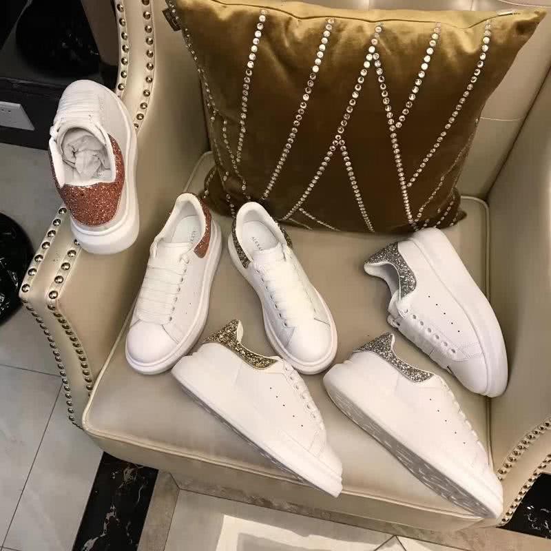 Alexander McQueen Sneakers Glitter Shoe Tail White Men 9