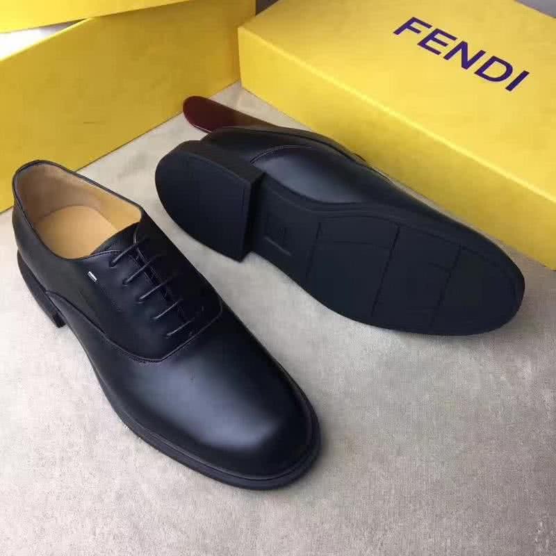 Fendi Lace-ups Calf Leather All Black For Men 4