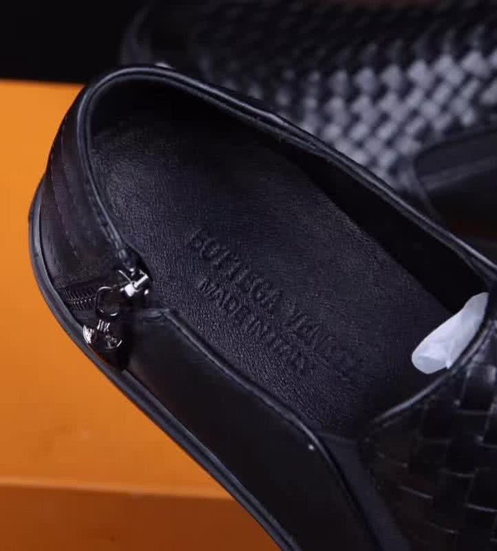 Bottega Veneta Slip-on Leather Knit Zipper Black Men 8