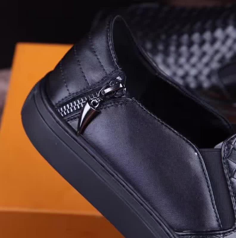 Bottega Veneta Slip-on Leather Knit Zipper Black Men 9