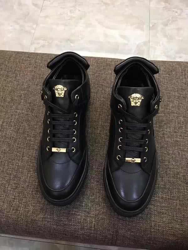 Versace New Casual Shoes Cowhide Non-slip Design Black Men 2
