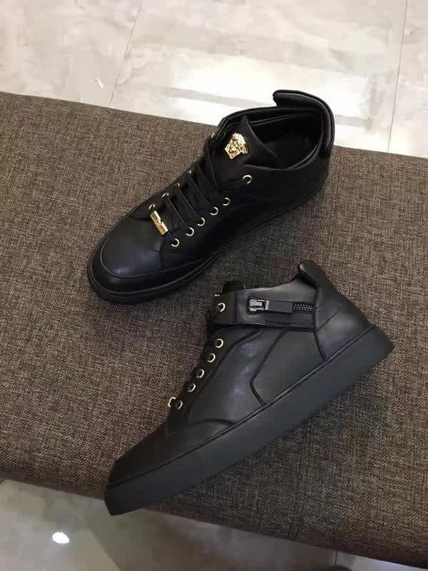 Versace New Casual Shoes Cowhide Non-slip Design Black Men 1