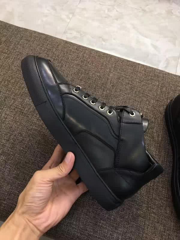 Versace New Casual Shoes Cowhide Non-slip Design Black Men 8
