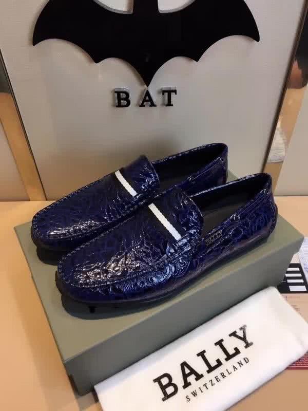 Bally Loafers Patent Leather Blue Men 1