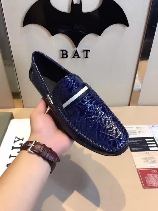 Bally Loafers Patent Leather Blue Men 2