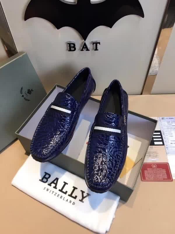 Bally Loafers Patent Leather Blue Men 6