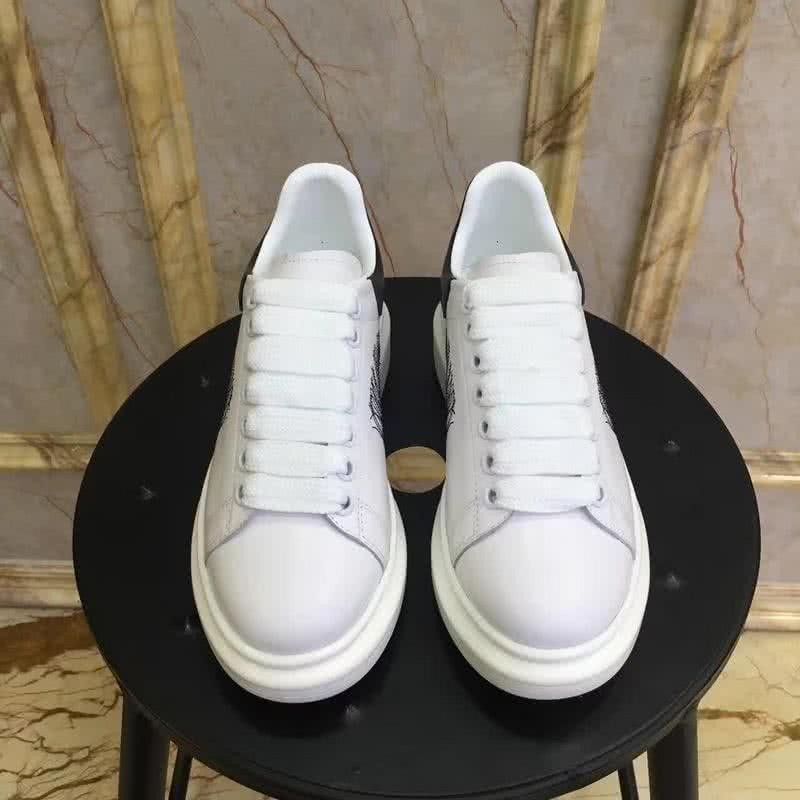 Alexander McQueen Sneakers Black Feather White Men 2