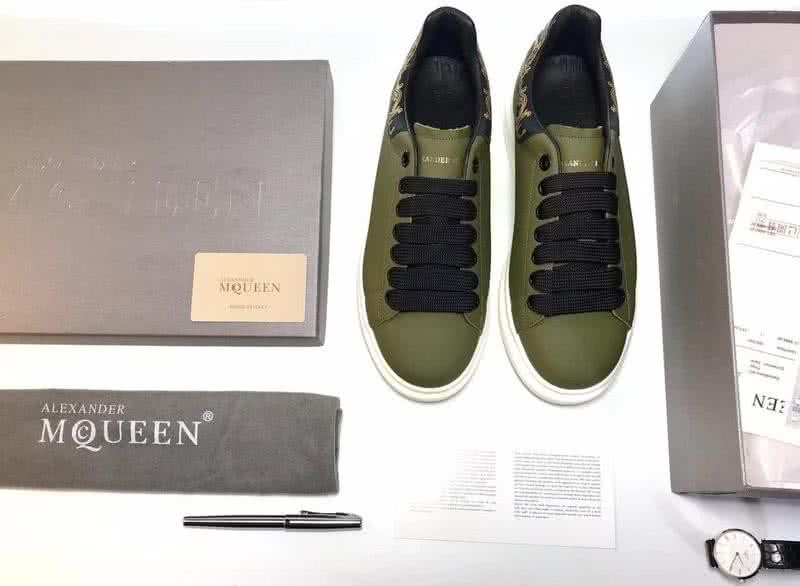 Alexander McQueen Sneakers Army Green Black Upper White Sole Men 7