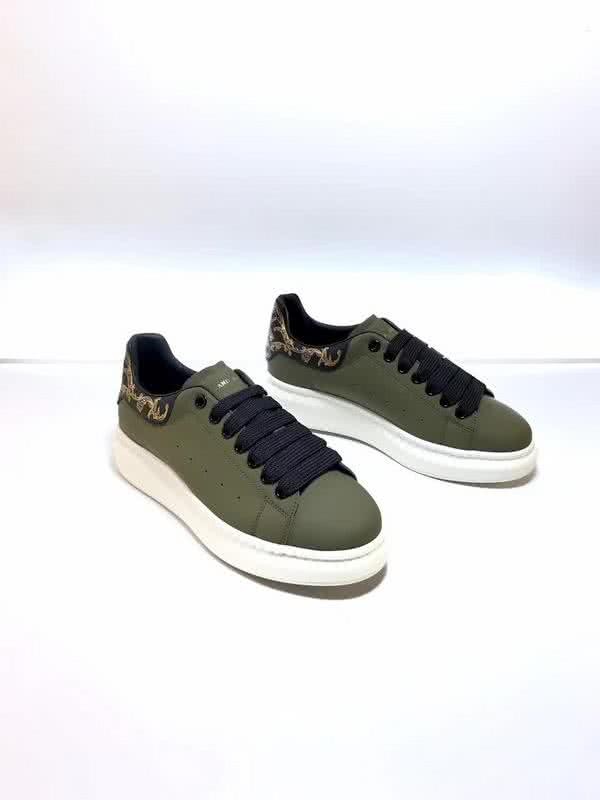Alexander McQueen Sneakers Army Green Black Upper White Sole Men 1