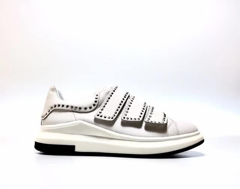 Alexander McQueen Sneakers Leather Rivets All White Men 6