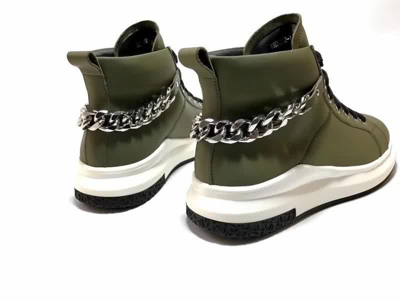 Alexander McQueen Sneakers Leather Army Green Chains Men 5
