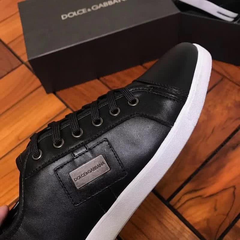 Dolce & Gabbana Sneakers Leather Black Upper White Sole Men 2