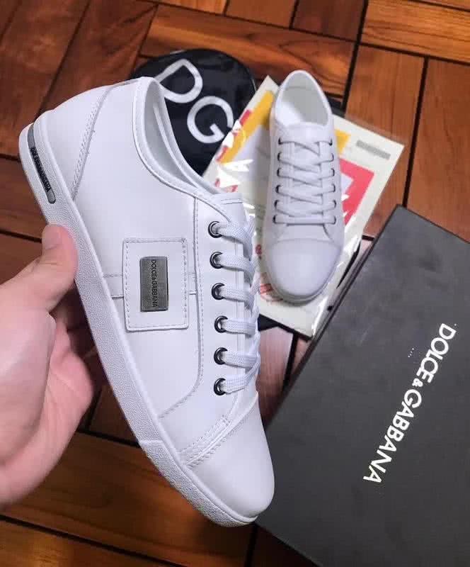 Dolce & Gabbana Sneakers Leather All White Men 2