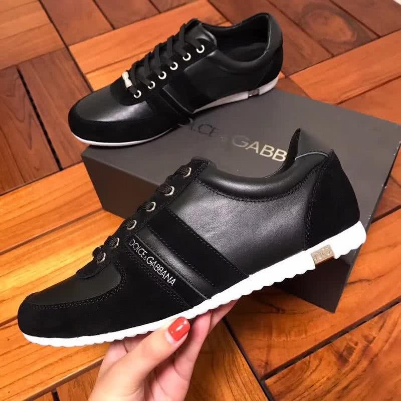 Dolce & Gabbana Sneakers Leather Black Upper Rubber Sole Men 3