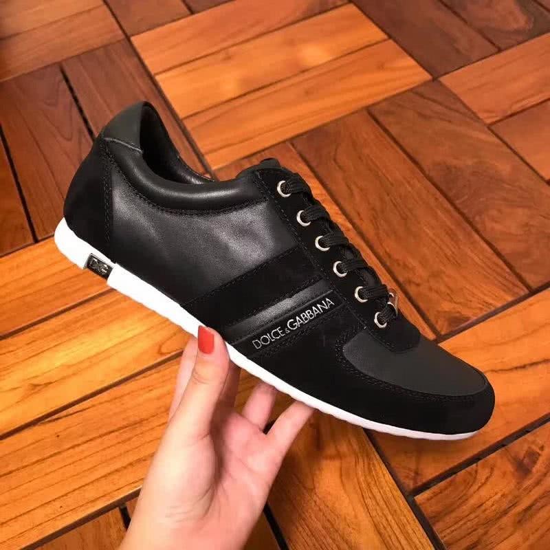 Dolce & Gabbana Sneakers Leather Black Upper Rubber Sole Men 4