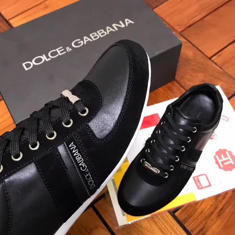Dolce & Gabbana Sneakers Leather Black Upper Rubber Sole Men 7