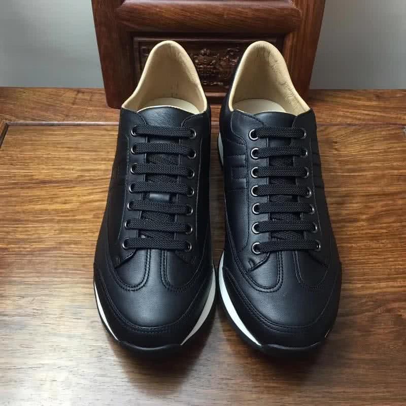 Hermes Fashion Comfortable Sports Shoes Cowhide Black Men 2