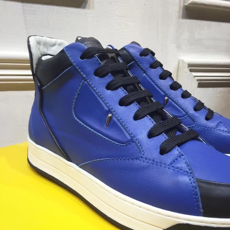 Fendi Sneakers High Top Blue Men 4