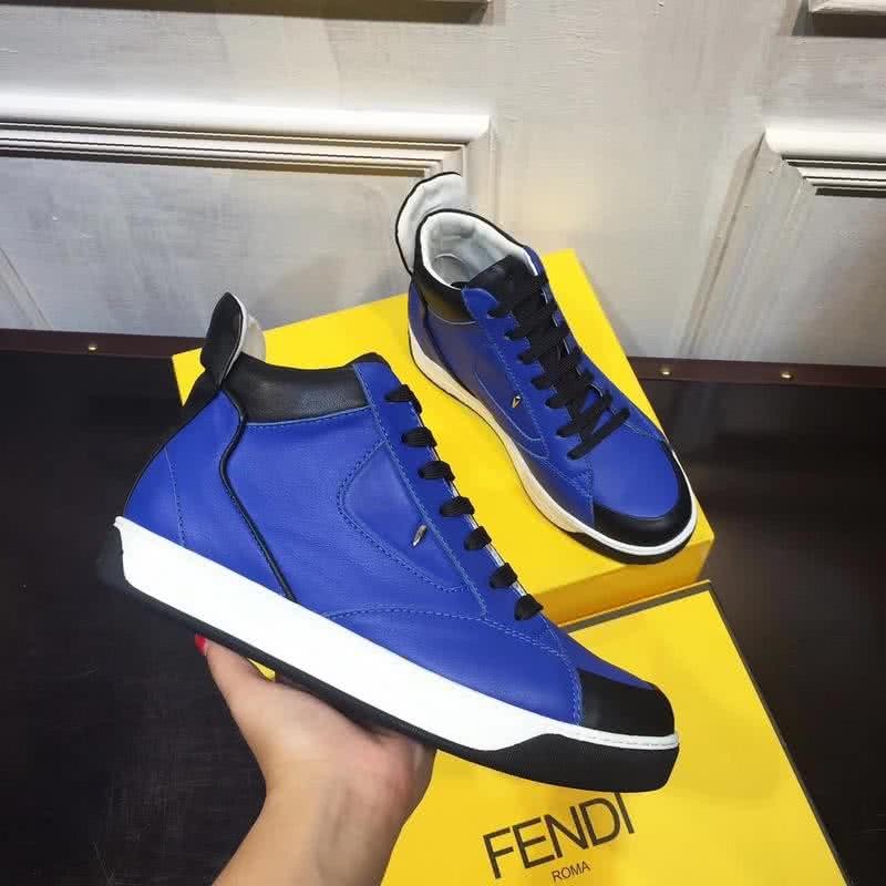 Fendi Sneakers High Top Blue Men 5