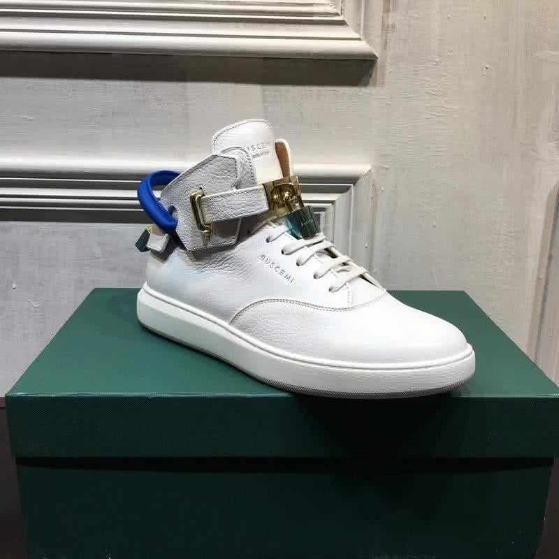 Buscemi Sneakers High Top White Leather Lock Men 1