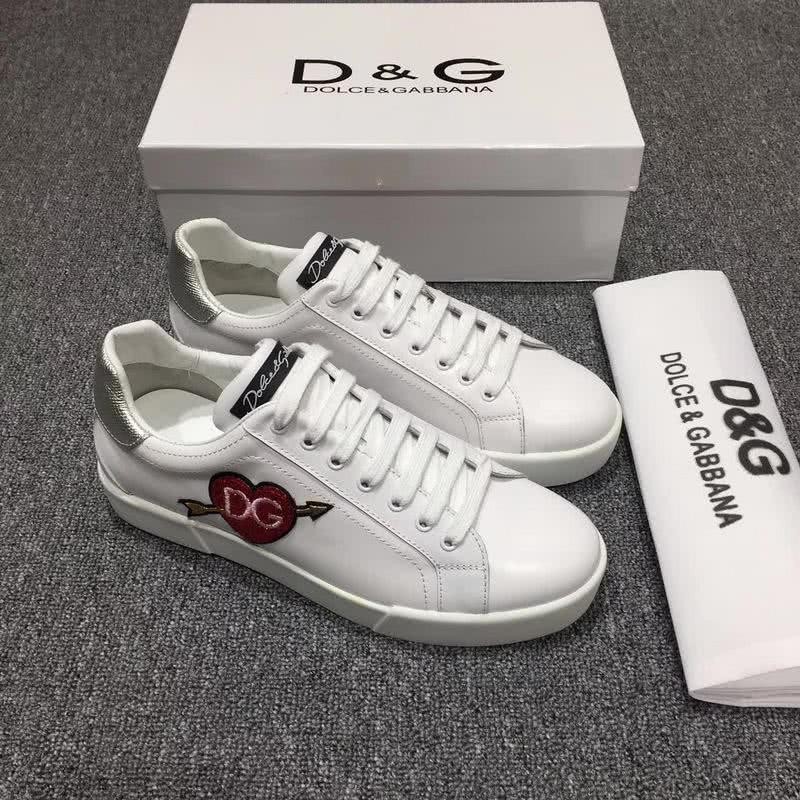 Dolce & Gabbana Sneakers Leather Red Heart White Men 3