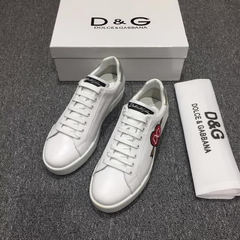 Dolce & Gabbana Sneakers Leather Red Heart White Men 1