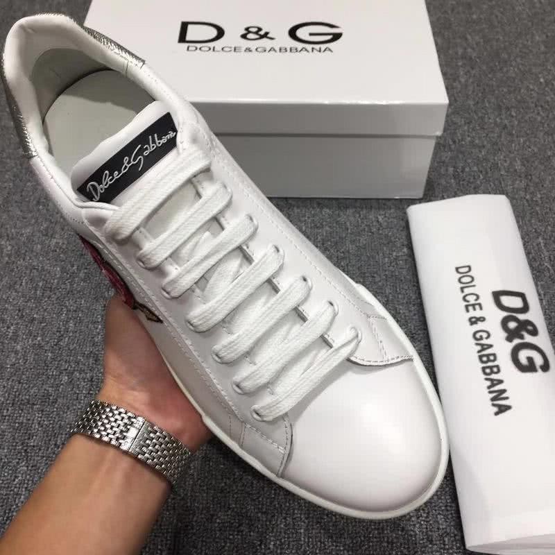 Dolce & Gabbana Sneakers Leather Red Heart White Men 6