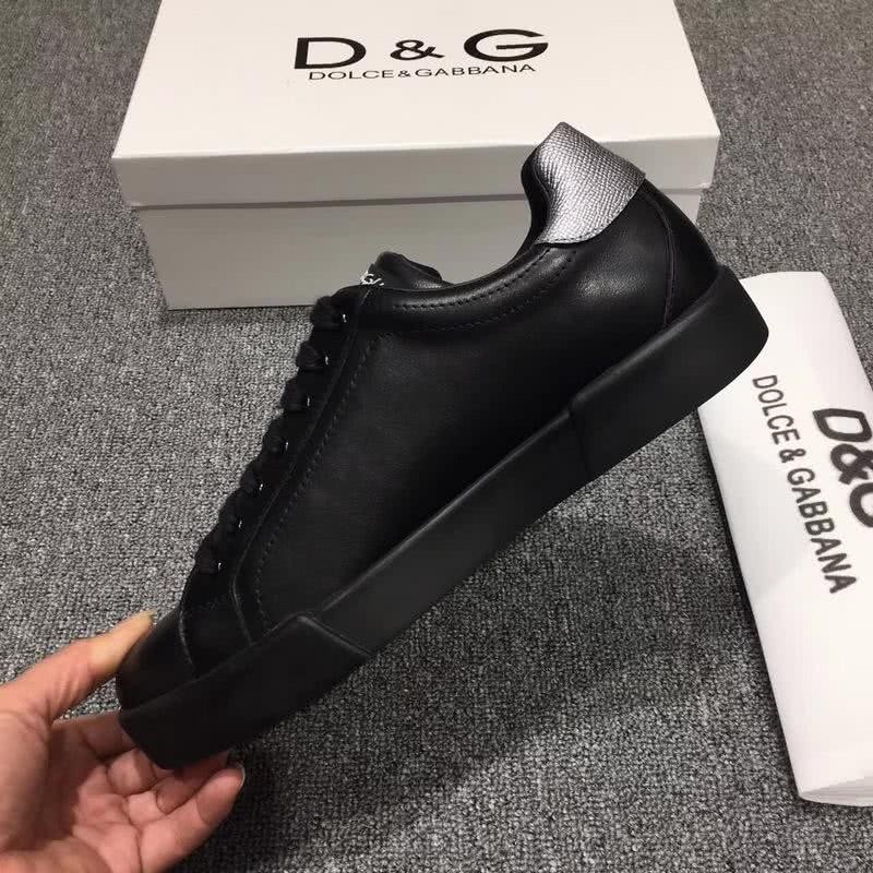 Dolce & Gabbana Sneakers Leather Embroidery All Black Men 7