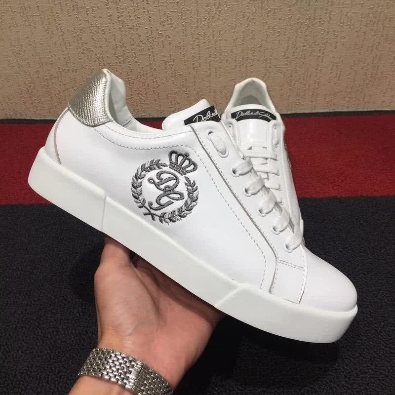 Dolce & Gabbana Sneakers Leather White Silver Men 2