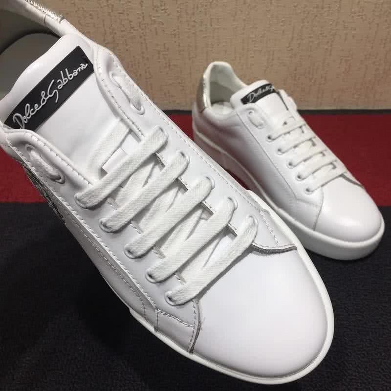 Dolce & Gabbana Sneakers Leather White Silver Men 4