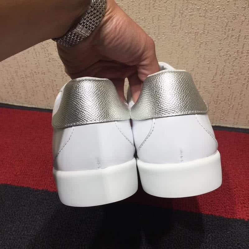 Dolce & Gabbana Sneakers Leather White Silver Men 6