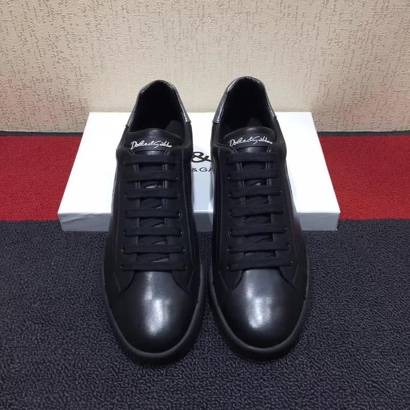 Dolce & Gabbana Sneakers Leather Black Silver Men 2
