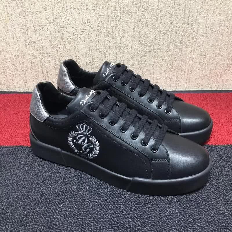 Dolce & Gabbana Sneakers Leather Black Silver Men 3