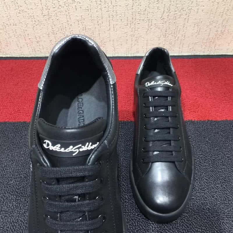 Dolce & Gabbana Sneakers Leather Black Silver Men 5