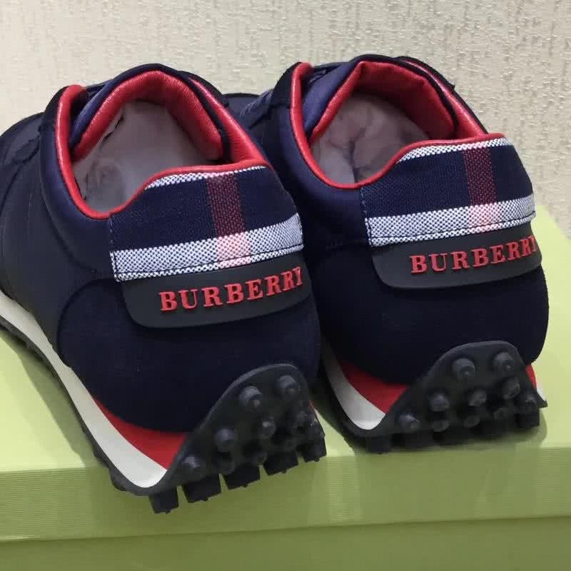 Burberry Fashion Comfortable Shoes Cowhide Black And Blue Men 6