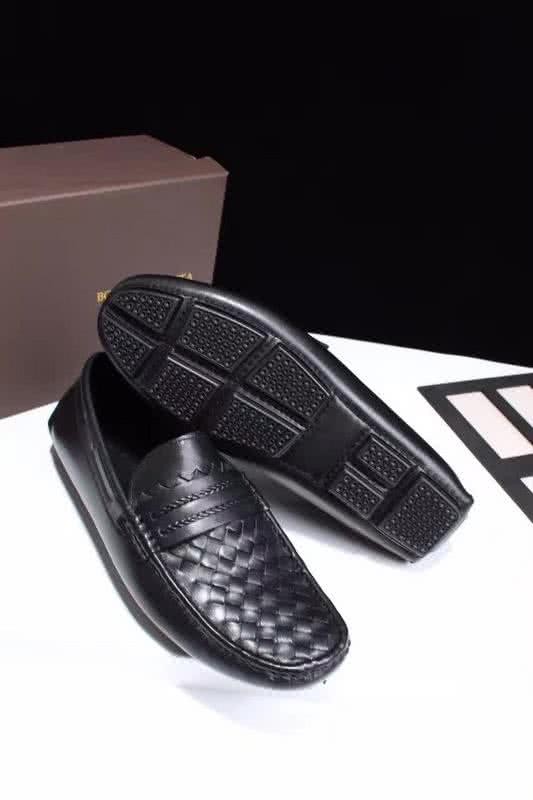 Bottega Veneta Top Quality Woven Cowhide Loafers Black Men 9