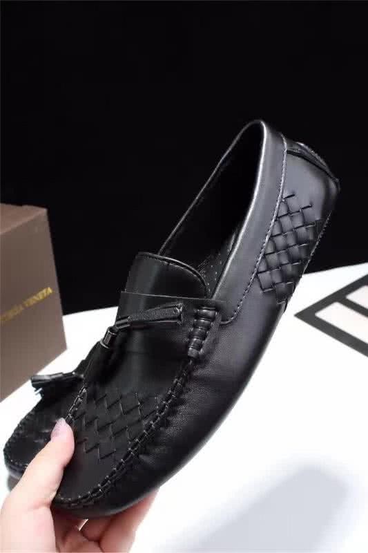 Bottega Veneta New Woven Loafers Cowhide Black Men 7