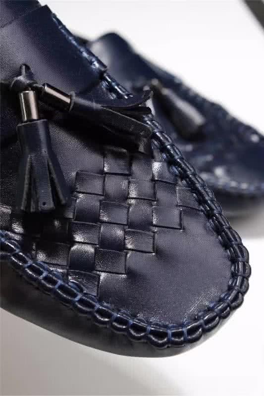 Bottega Veneta New Woven Loafers Cowhide Blue Men 6