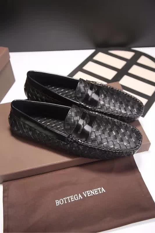 Bottega Veneta Latest Woven Loafers Cowhide Black Men 4