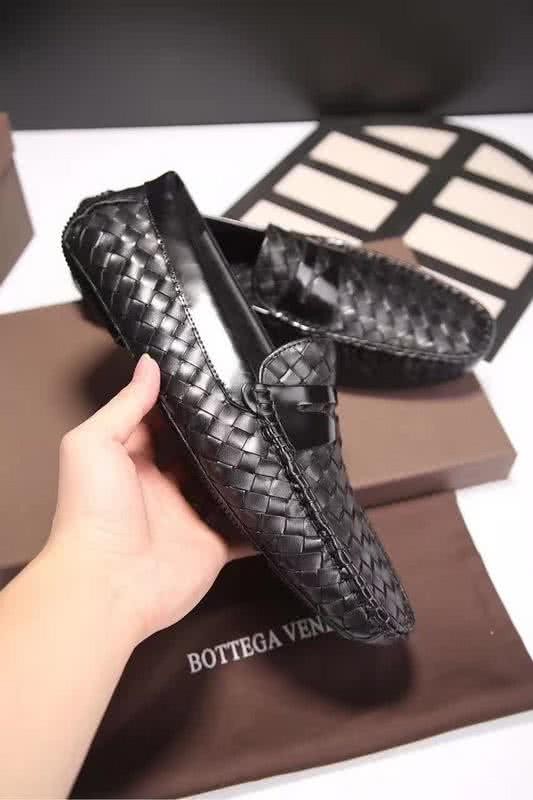 Bottega Veneta Latest Woven Loafers Cowhide Black Men 8