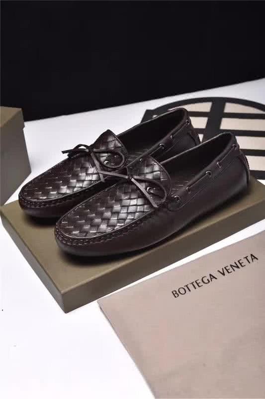 Bottega Veneta New Fashion Loafers Cowhide Coffee Men 1