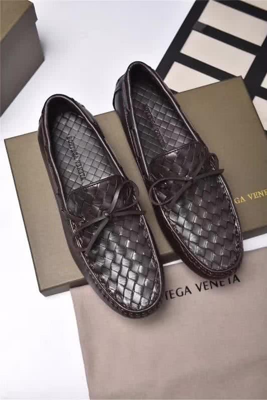 Bottega Veneta New Fashion Loafers Cowhide Coffee Men 2
