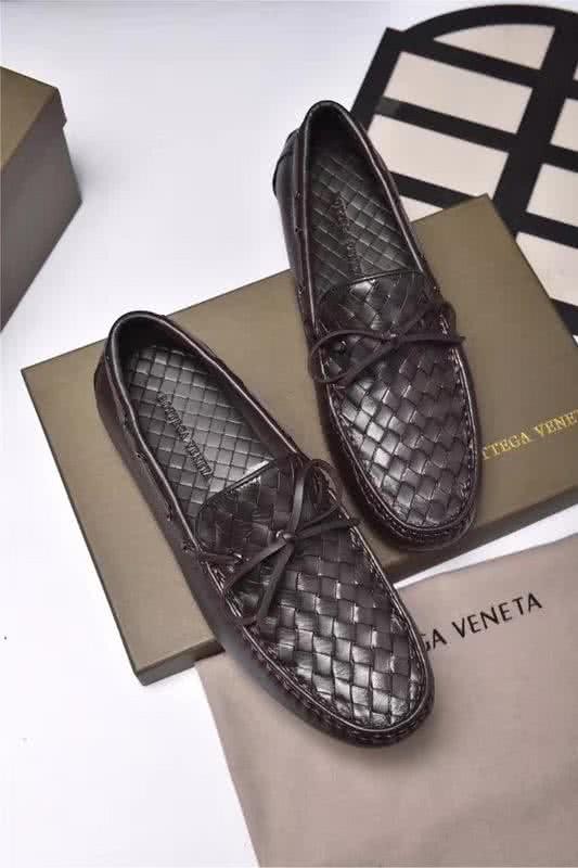 Bottega Veneta New Fashion Loafers Cowhide Coffee Men 3